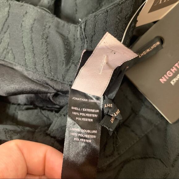 NWT Night night Jonathan Simkhai sheer panel drawstring pants black sz M - Picture 6 of 9